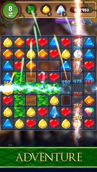 Avalon Jewels Match-3 [MOD: безлимитные монеты и жизни] последняя версия — скриншот 2