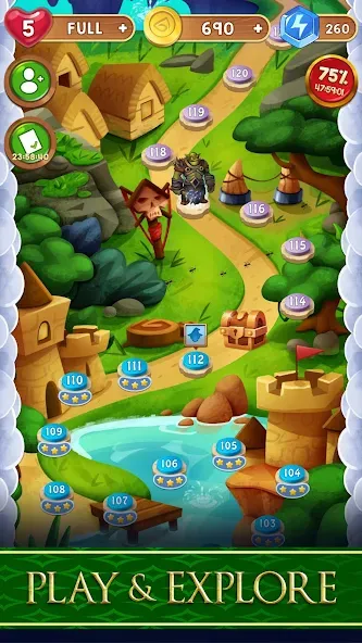 Avalon Jewels Match-3 [MOD: безлимитные монеты и жизни] последняя версия — скриншот 3
