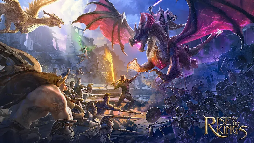 Скачать взлом Rise of the Kings [MOD: безлимитные ресурсы и ускорение строительства] — скриншот 1