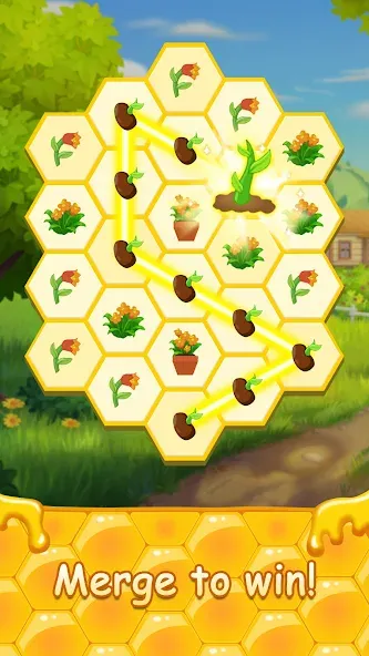 Скачать Honey Bottles - merge puzzle [MOD: безлимитные ходы и бонусы] — скриншот 2
