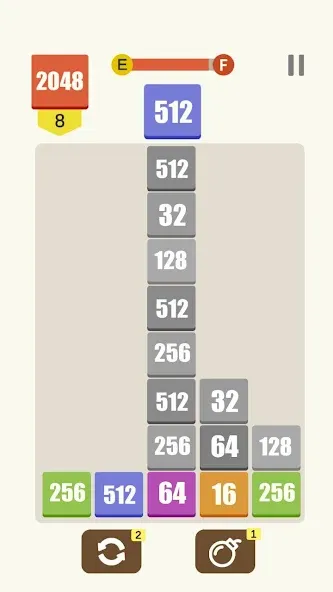 Скачать взлом Target 2048 [MOD: без рекламы и бесконечные ходы] — скриншот 2