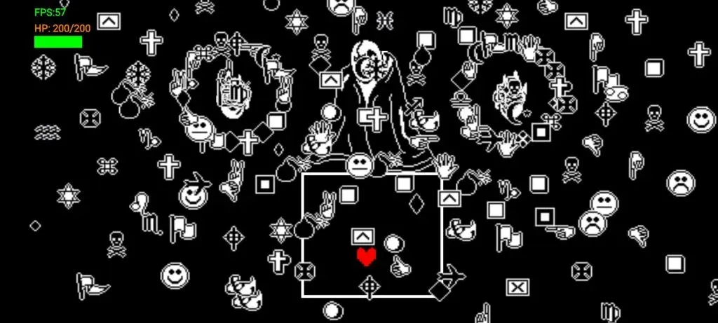 BattleTale boss fight fangame [MOD: бесконечное здоровье и сильные атаки] последняя версия — скриншот 3