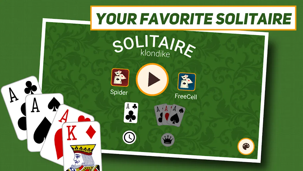 Klondike Solitaire: Classic [MOD: без рекламы и подсказки доступны] (Бесплатно / APK) — скриншот 1