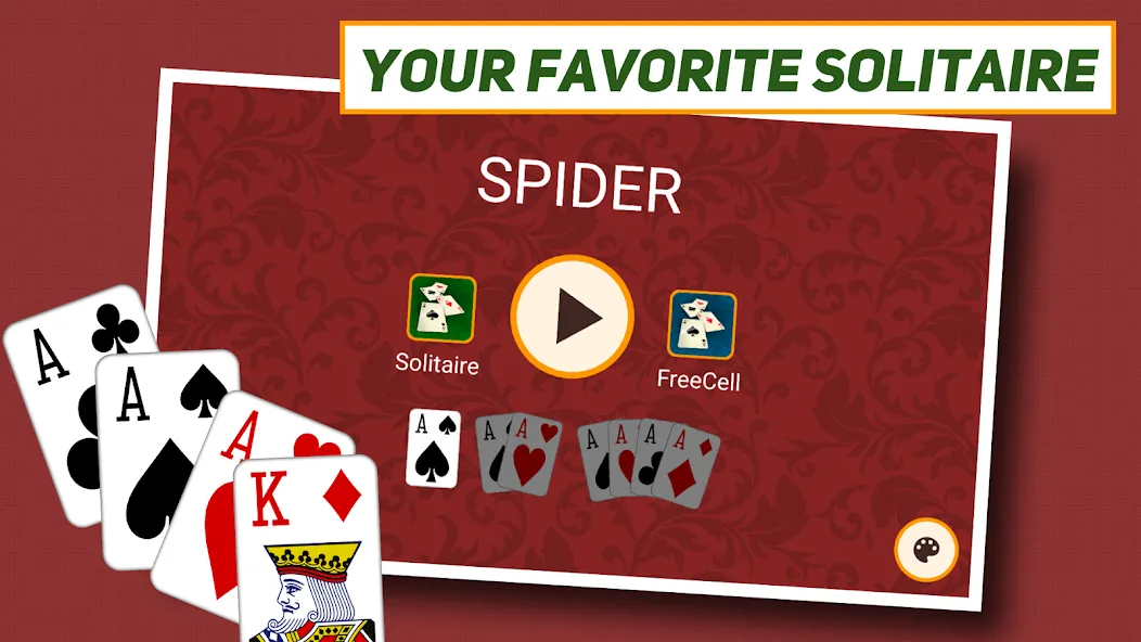 Скачать Spider Solitaire: Classic [MOD: без рекламы и подсказки доступны] на телефон — скриншот 1