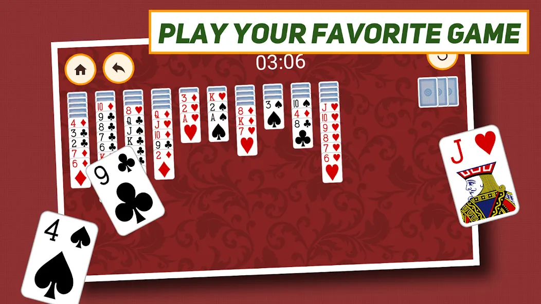 Скачать Spider Solitaire: Classic [MOD: без рекламы и подсказки доступны] на телефон — скриншот 5