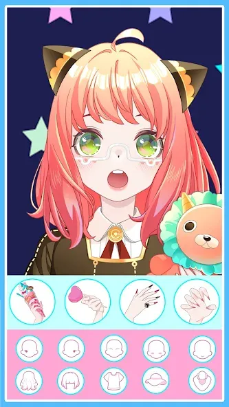 Скачать взлом Anime Avatar Maker 2: Dress Up [MOD: безлимитные деньги и всё открыто] — скриншот 3