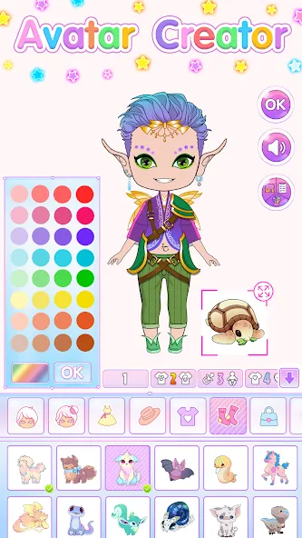Скачать взлом Chibi Doll Dress Up Games [MOD: открыты все наряды и аксессуары] — скриншот 4
