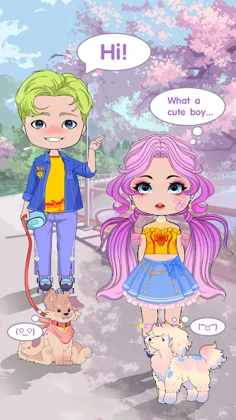 Скачать взлом Chibi Doll Dress Up Games [MOD: открыты все наряды и аксессуары] — скриншот 5