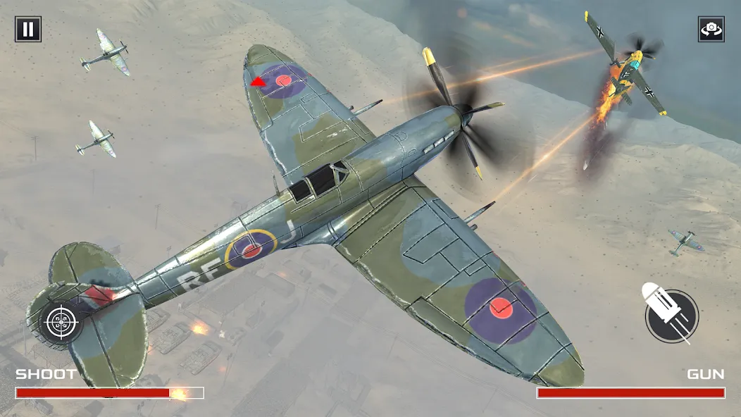 Скачать FPS War Games- Aircrafts Games [MOD: много оружия и боеприпасов] — скриншот 4