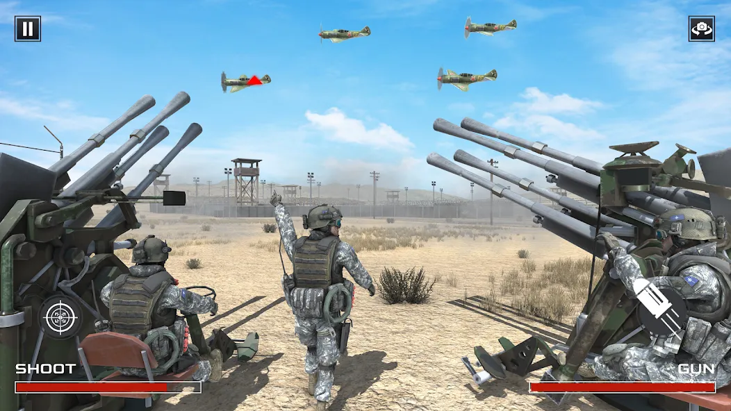 Скачать FPS War Games- Aircrafts Games [MOD: много оружия и боеприпасов] — скриншот 5