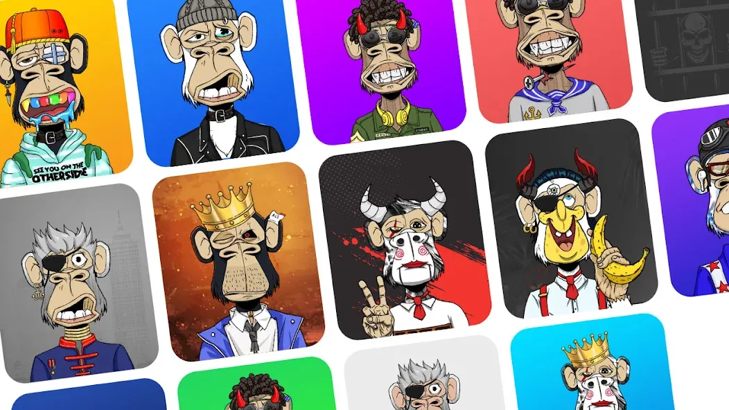Bored Ape Maker - NFT Art [MOD: открыты все предметы и фоны] (Бесплатно / APK) — скриншот 1