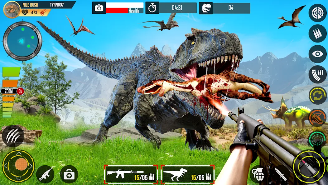 Real Dino Hunting Gun Games [MOD: безлимитные патроны и мощное оружие] последняя версия — скриншот 2
