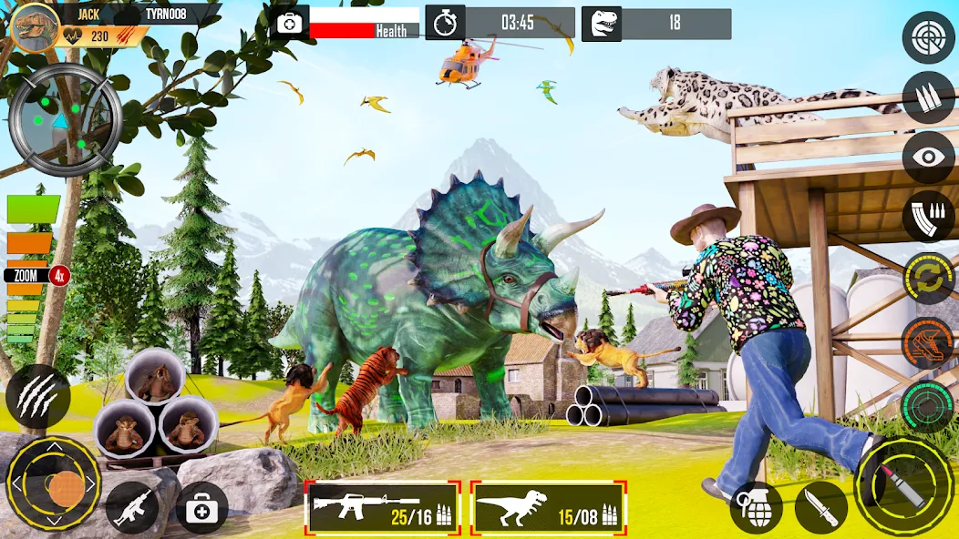 Real Dino Hunting Gun Games [MOD: безлимитные патроны и мощное оружие] последняя версия — скриншот 4
