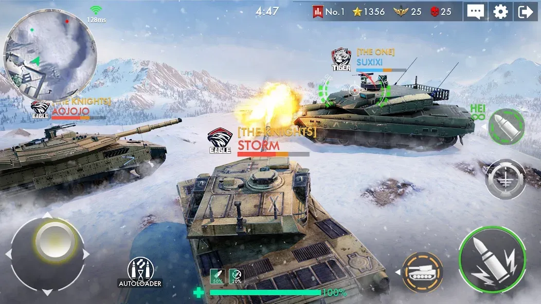 Скачать Tank Warfare: PvP Battle Game [MOD: безлимитные деньги и мощные танки] на телефон — скриншот 5