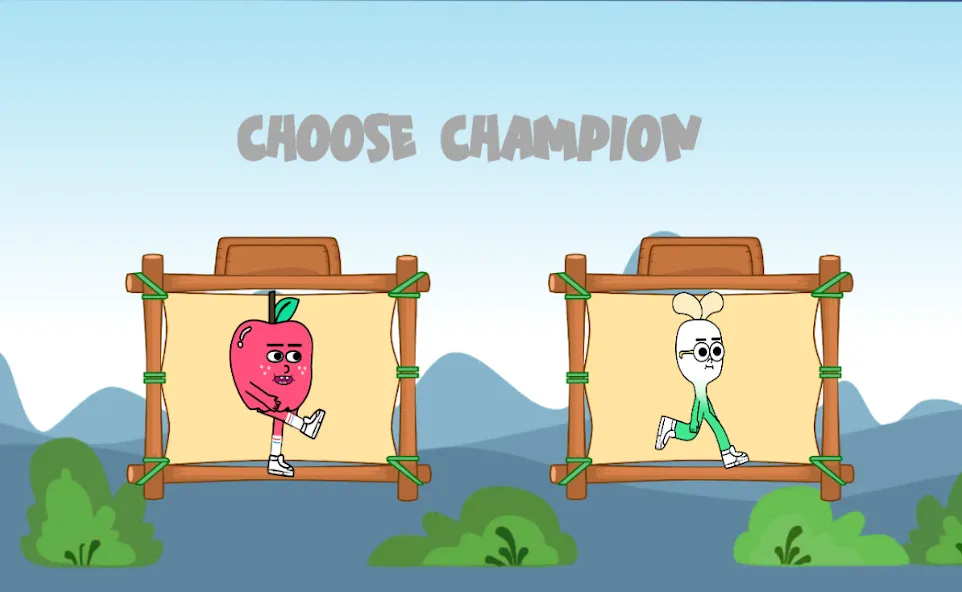 Взломанная apple and onion running game [MOD: новые уровни и быстрый бег] на Андроид — скриншот 1