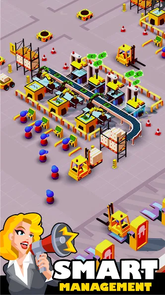 Скачать Idle Smartphone Tycoon Factory [MOD: безлимитные деньги и все улучшения] — скриншот 1