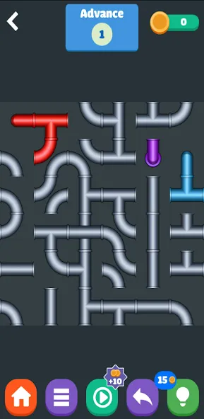 Взломанная Color Plumber [MOD: без рекламы и все уровни открыты] на Андроид — скриншот 3