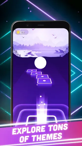 Взломанная Hop Tiles 3D: Hit music game [MOD: открыты все песни и уровни] на Андроид — скриншот 3