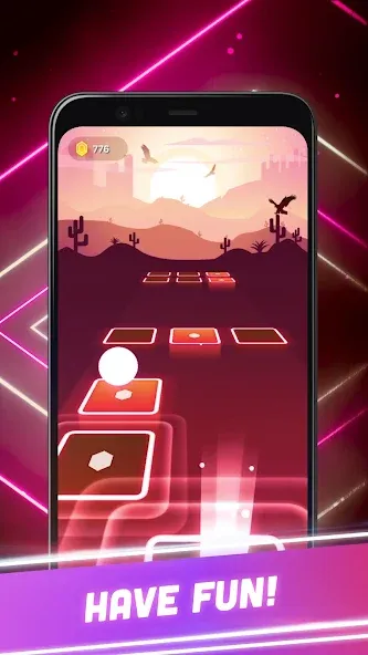 Взломанная Hop Tiles 3D: Hit music game [MOD: открыты все песни и уровни] на Андроид — скриншот 4