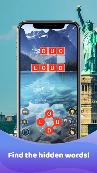 Скачать Word Game : Crossword [MOD: подсказки и уровни без ограничений] на телефон — скриншот 1