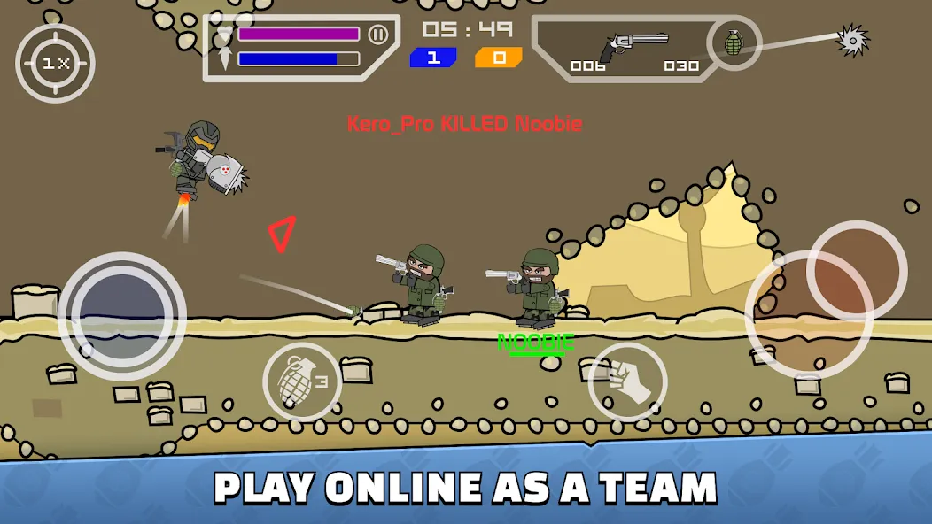 Скачать Mini Militia - War.io [MOD: много денег и все скины] — скриншот 1
