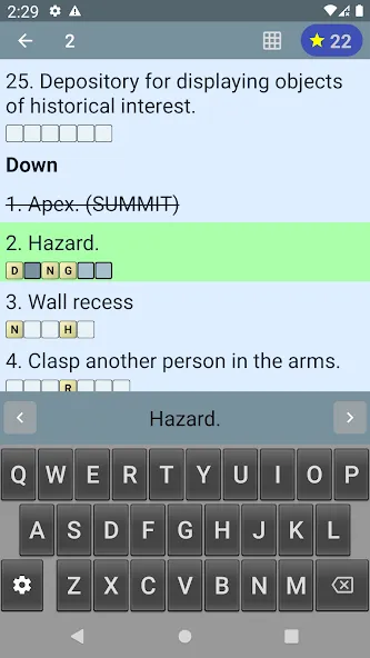 English Crossword puzzle [MOD: подсказки и уровни без ограничений] на Андроид — скриншот 5