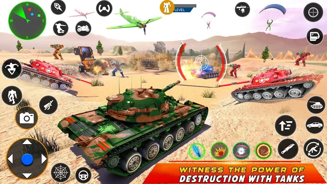 Скачать Army Bus Robot Car Game 3d [MOD: безлимитные деньги и все машины открыты] на телефон — скриншот 3