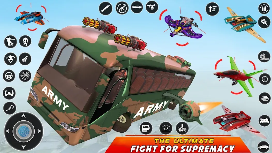 Скачать Army Bus Robot Car Game 3d [MOD: безлимитные деньги и все машины открыты] на телефон — скриншот 5