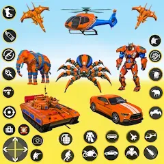 Скачать взлом Spider Mech Wars - Robot Game [MOD: безлимитные деньги и мощные роботы]