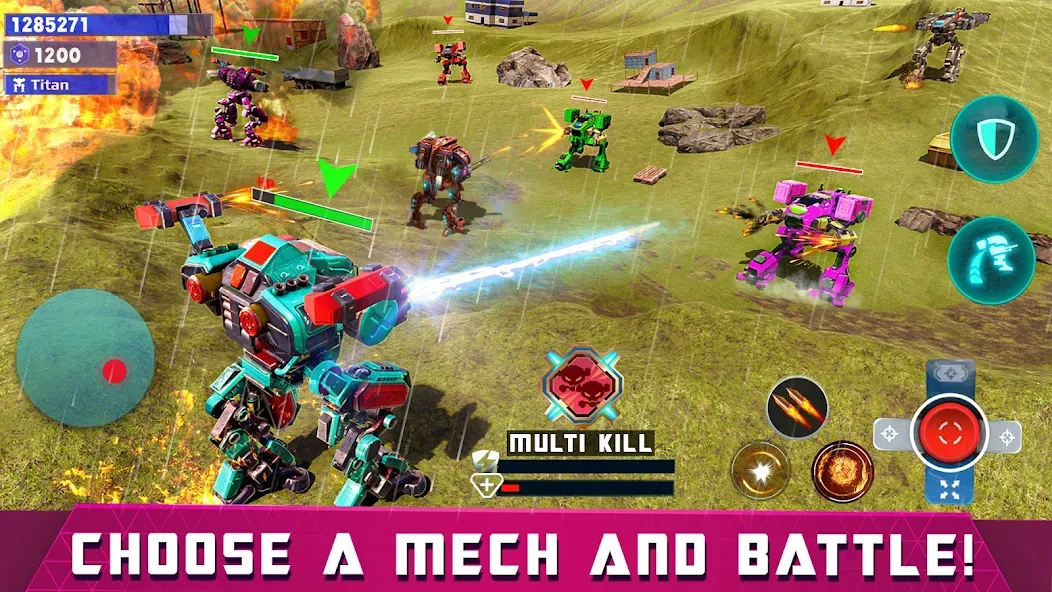 Mech Robot Wars - Multi Robot [MOD: безлимитные деньги и роботы] последняя версия — скриншот 2