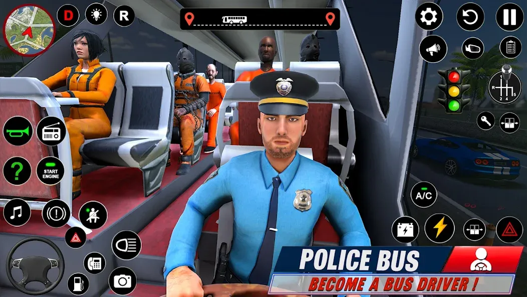 Скачать Police Bus Simulator Bus Games [MOD: безлимитные деньги и все автобусы открыты] — скриншот 3