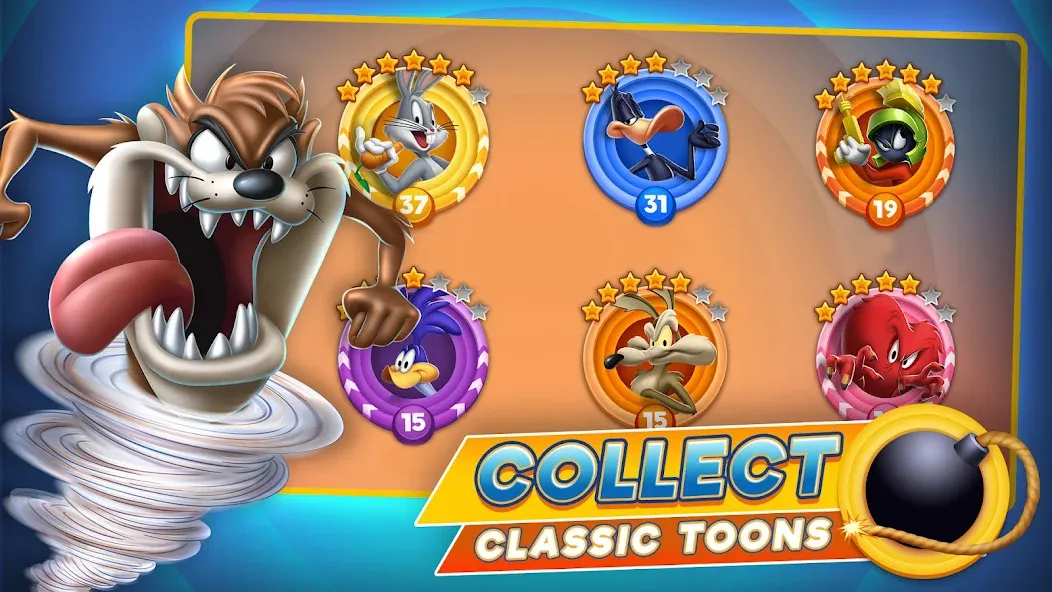 Скачать взлом Looney Tunes™ World of Mayhem [MOD: безлимитные монеты и усиленные персонажи] — скриншот 1