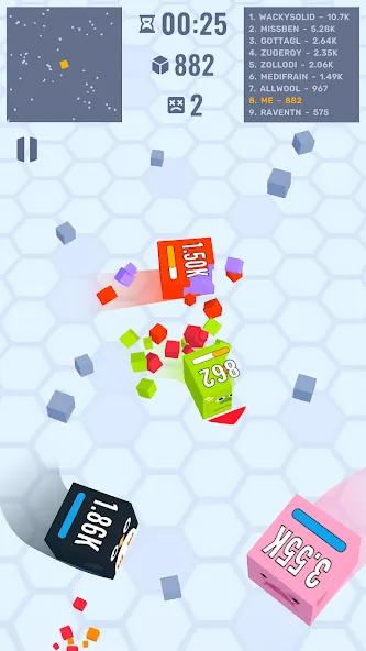 Cube Zone io [MOD: безлимитные монеты и усиленная атака] на Андроид — скриншот 3
