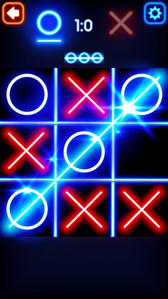 Tic Tac Toe Glow: 2 Players [MOD: без рекламы и все темы открыты] последняя версия — скриншот 2