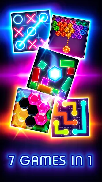 Tic Tac Toe Glow: 2 Players [MOD: без рекламы и все темы открыты] последняя версия — скриншот 3