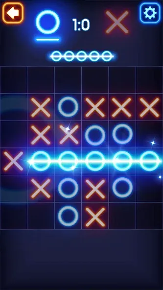 Tic Tac Toe Glow: 2 Players [MOD: без рекламы и все темы открыты] последняя версия — скриншот 4