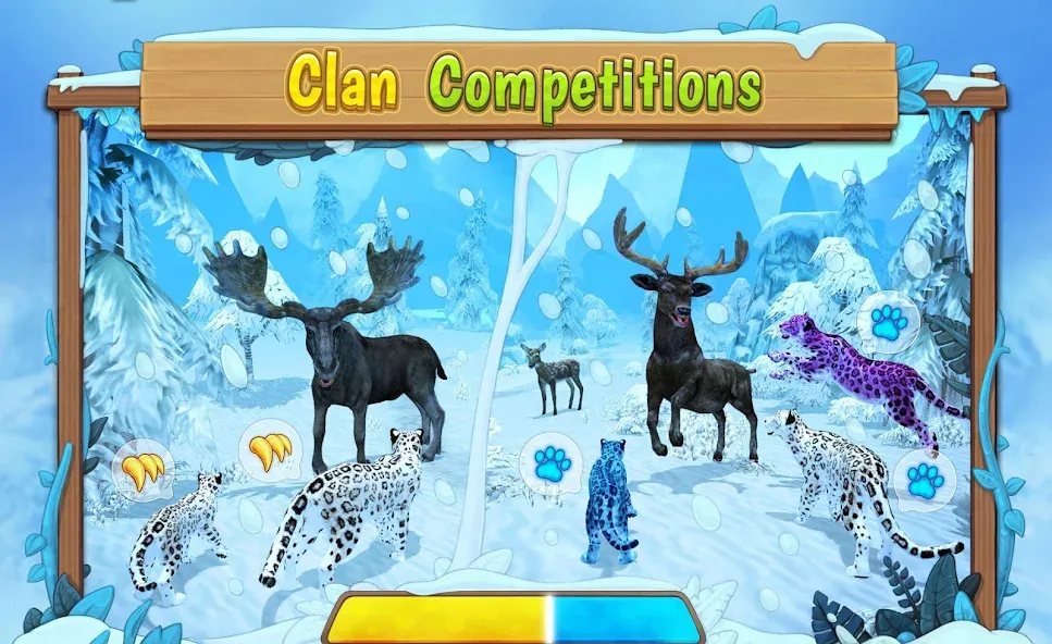 Взломанная Snow Leopard Family Sim Online [MOD: безлимитные деньги и алмазные награды] на Андроид — скриншот 5
