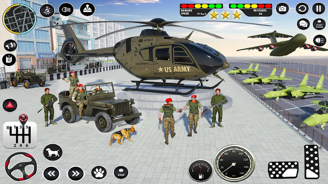 Скачать Army Vehicle Transport Truck [MOD: безлимитные деньги и топливо] — скриншот 2