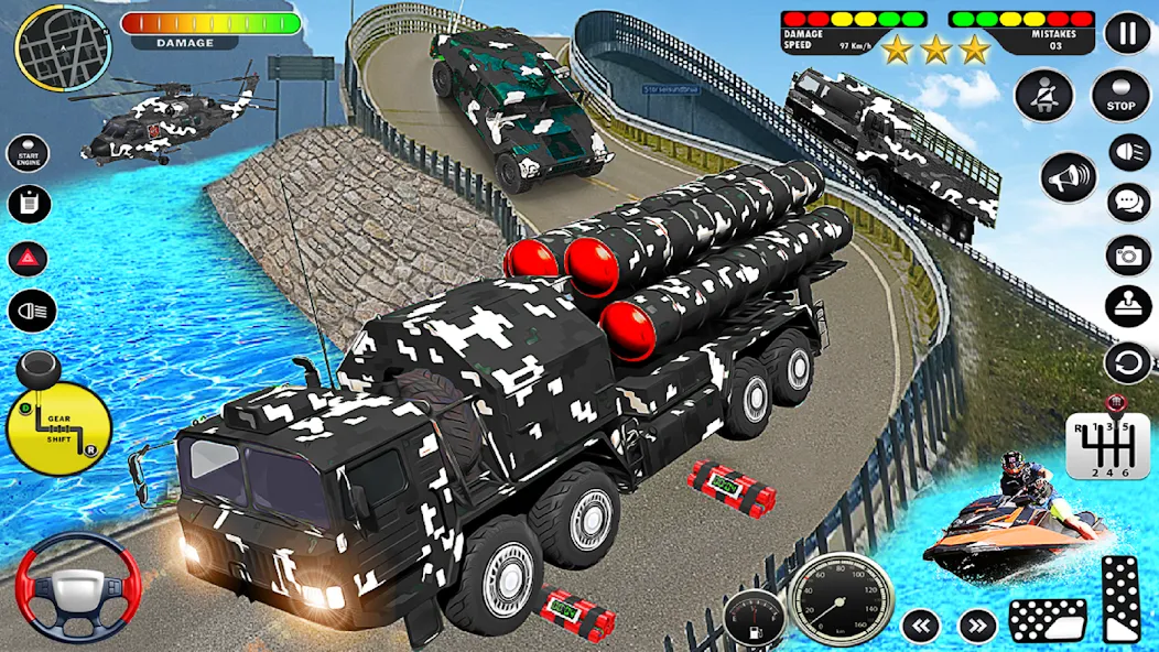 Скачать Army Vehicle Transport Truck [MOD: безлимитные деньги и топливо] — скриншот 3