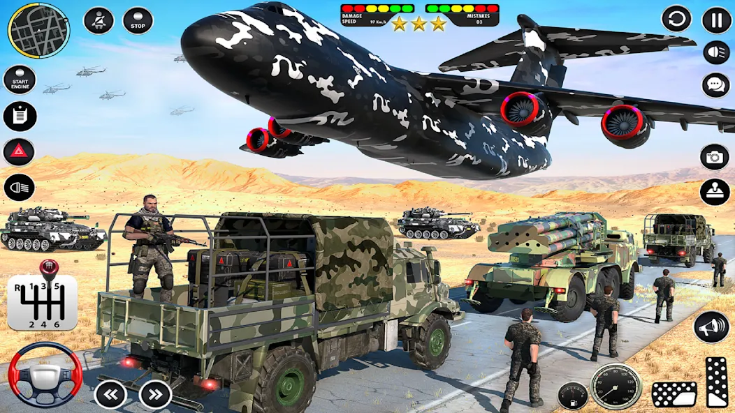 Скачать Army Vehicle Transport Truck [MOD: безлимитные деньги и топливо] — скриншот 5