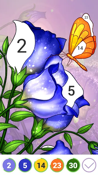 Взломанная Hola Color--Coloring by Number [MOD: без рекламы и все раскраски открыты] на Андроид — скриншот 2