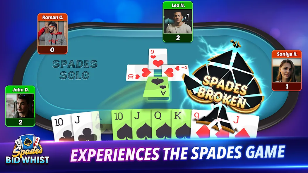 Скачать Spades: Bid Whist Classic Game [MOD: без рекламы и все карты открыты] — скриншот 3