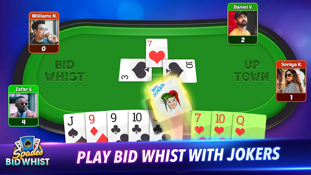Скачать Spades: Bid Whist Classic Game [MOD: без рекламы и все карты открыты] — скриншот 4