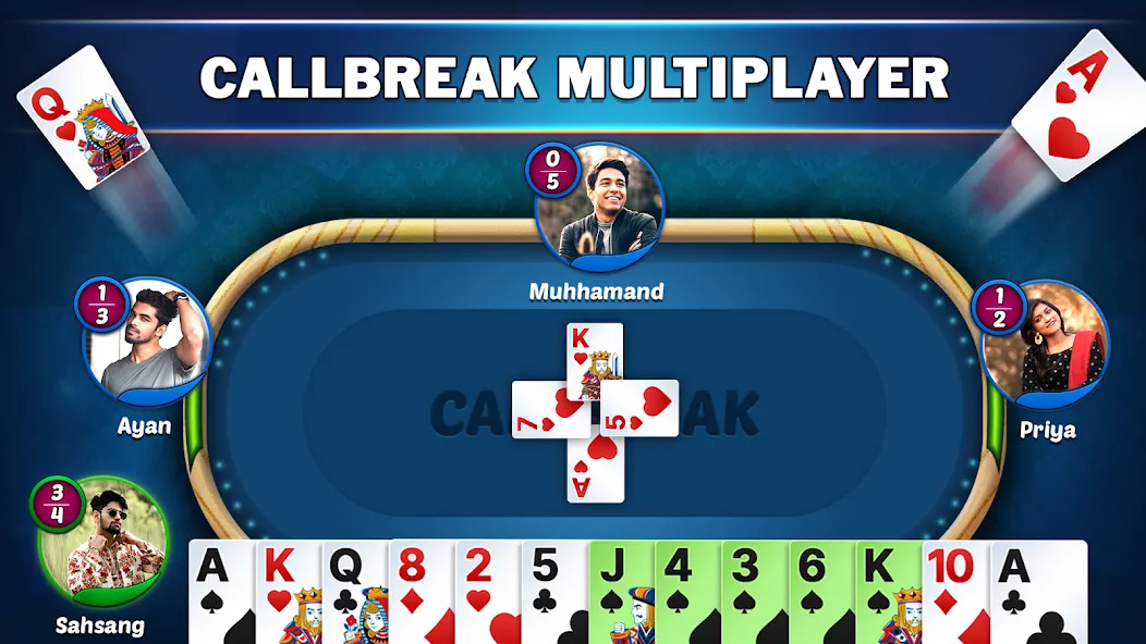 Callbreak Star - Card Game [MOD: безлимитные монеты и все режимы] — Скачать бесплатно (APK) — скриншот 1