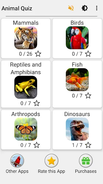 Взломанная Animals Quiz Learn All Mammals [MOD: все млекопитающие разблокированы] на Андроид — скриншот 3