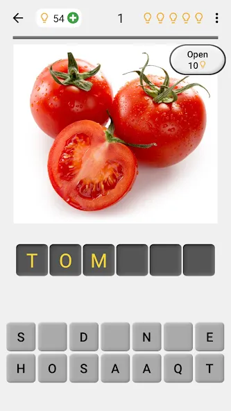Fruit and Vegetables - Quiz [MOD: открыты все уровни и подсказки] (Бесплатно / APK) — скриншот 1