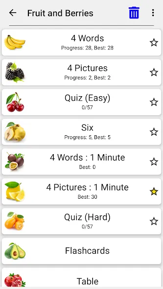 Fruit and Vegetables - Quiz [MOD: открыты все уровни и подсказки] (Бесплатно / APK) — скриншот 5