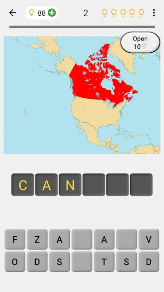 Скачать взлом Maps of All Countries Geo-Quiz [MOD: открыты все страны и режимы] — скриншот 2
