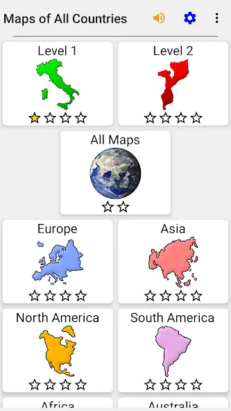 Скачать взлом Maps of All Countries Geo-Quiz [MOD: открыты все страны и режимы] — скриншот 3