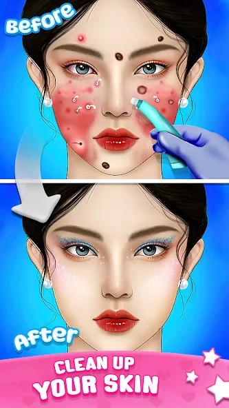 Скачать ASMR Doctor Game: Makeup Salon [MOD: безлимитные деньги и открыты все уровни] — скриншот 1